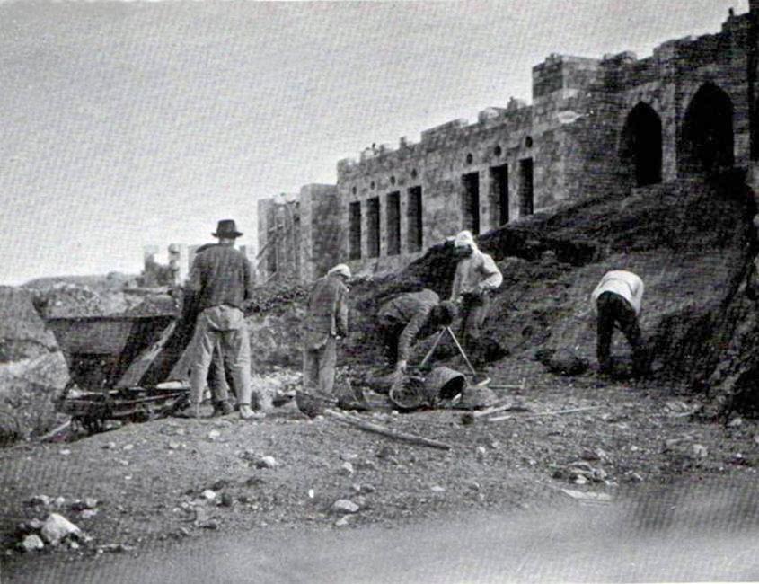 Construction of the Technion Institute in Haifa, 1912